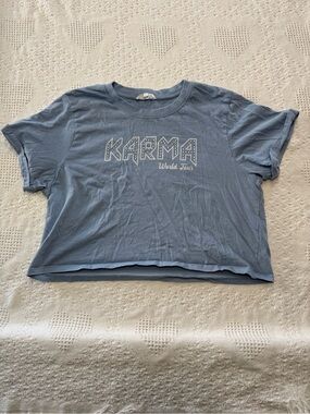 Love Peace & Lazy Days “Karma” Taylor Swift Inspired Crop Top (L)